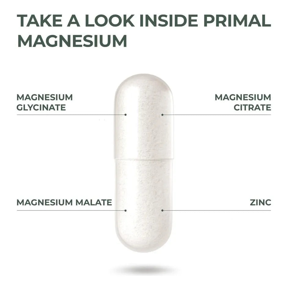 Complejo De Magnesio 310 Mg Con Zinc Glicinato Citrato Malato 120 Capsulas