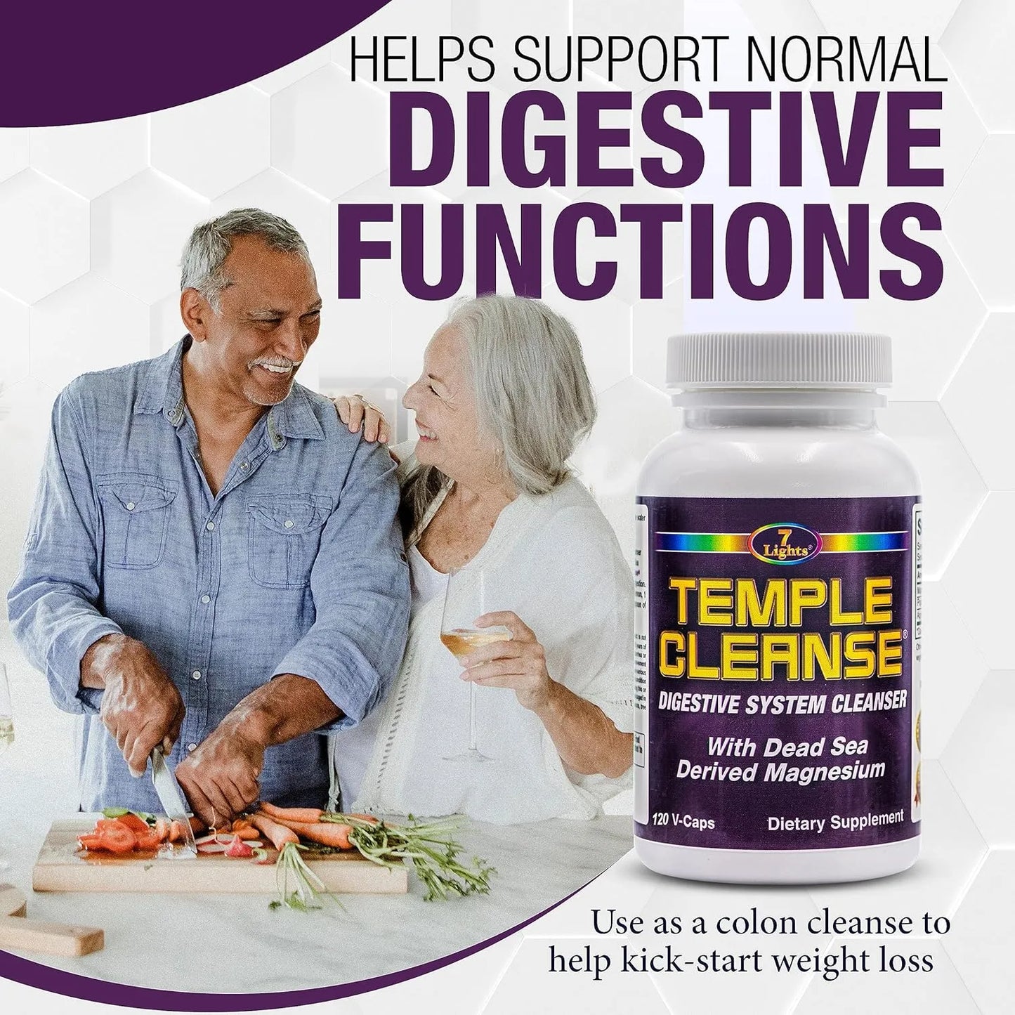 Paquete 3 Unidades Temple Cleanse Limpiador Colon Magnesio Oxigeno Desintoxicacion