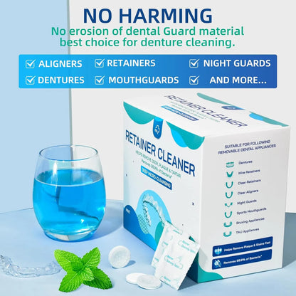 Tabletas Limpiadoras Dentaduras Postizas Retenedores 240 Unidades Frescura Profunda