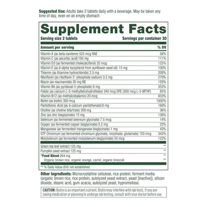Multivitamínico Masculino 55 Años Zinc Salud Próstata Semillas Calabaza 60 Tabletas