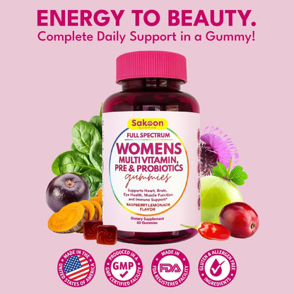 Gomitas Multivitamínicas Halal Para Mujer Con Probióticos Y Prebióticos Veganas