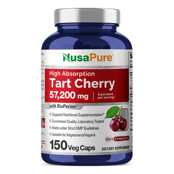 Cápsulas De Tarta De Cereza 57200 Mg 150 Unidades Vegano Sin OMG NusaPure