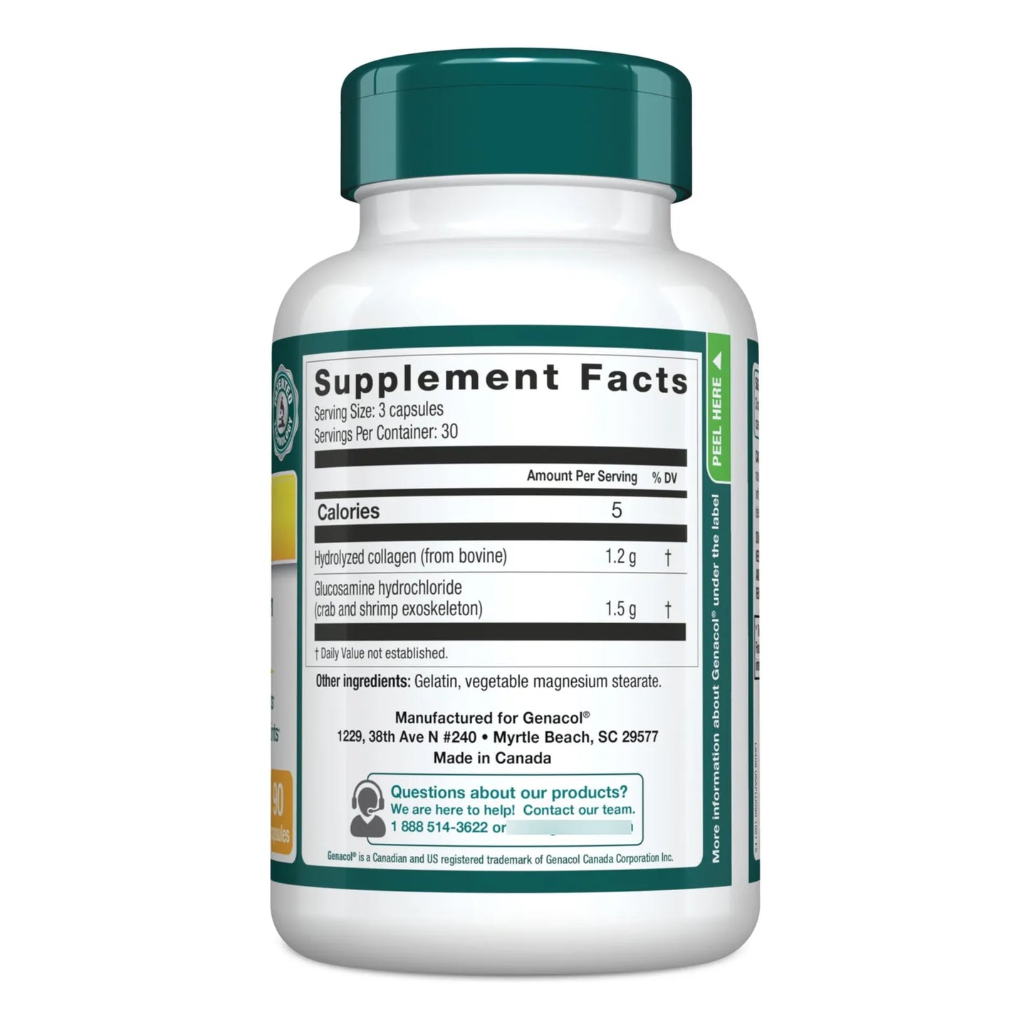 Capsulas De Glucosamina Y Colageno Hidrolizado Para Articulaciones Lubricadas Y Sin Dolor