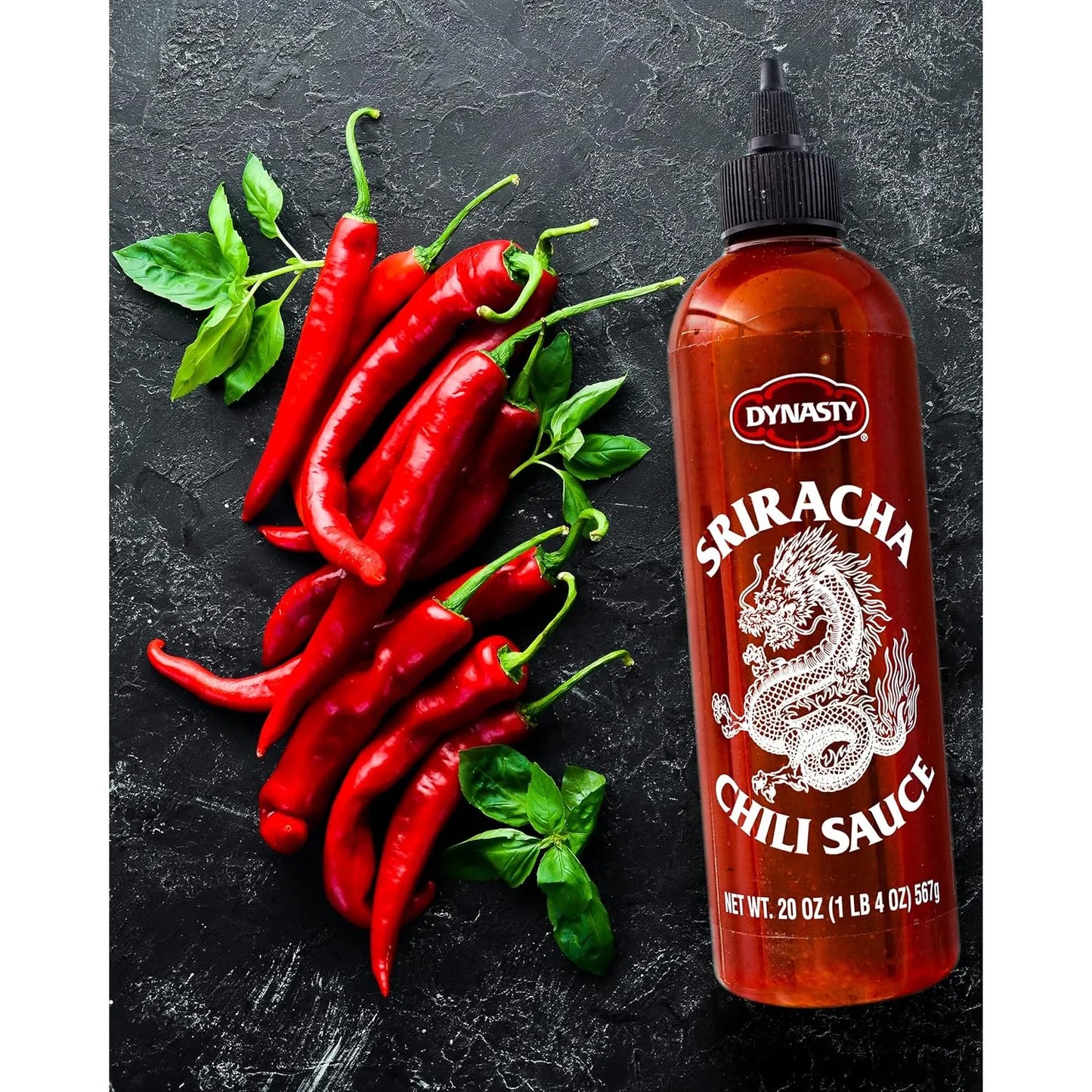 Salsa De Chile Sriracha Dynasty 20 Oz Importada Sabor Umami Sin MSG