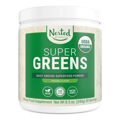 Super Greens Polvo Superfood 20 Ingredientes Organicos Vegano Energia Y Digestión