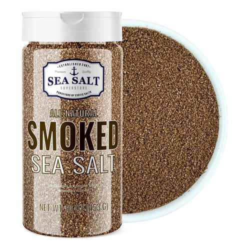 Sal Marina Ahumada Fria Grano Fino Madera Aliso Kosher 1 Libra