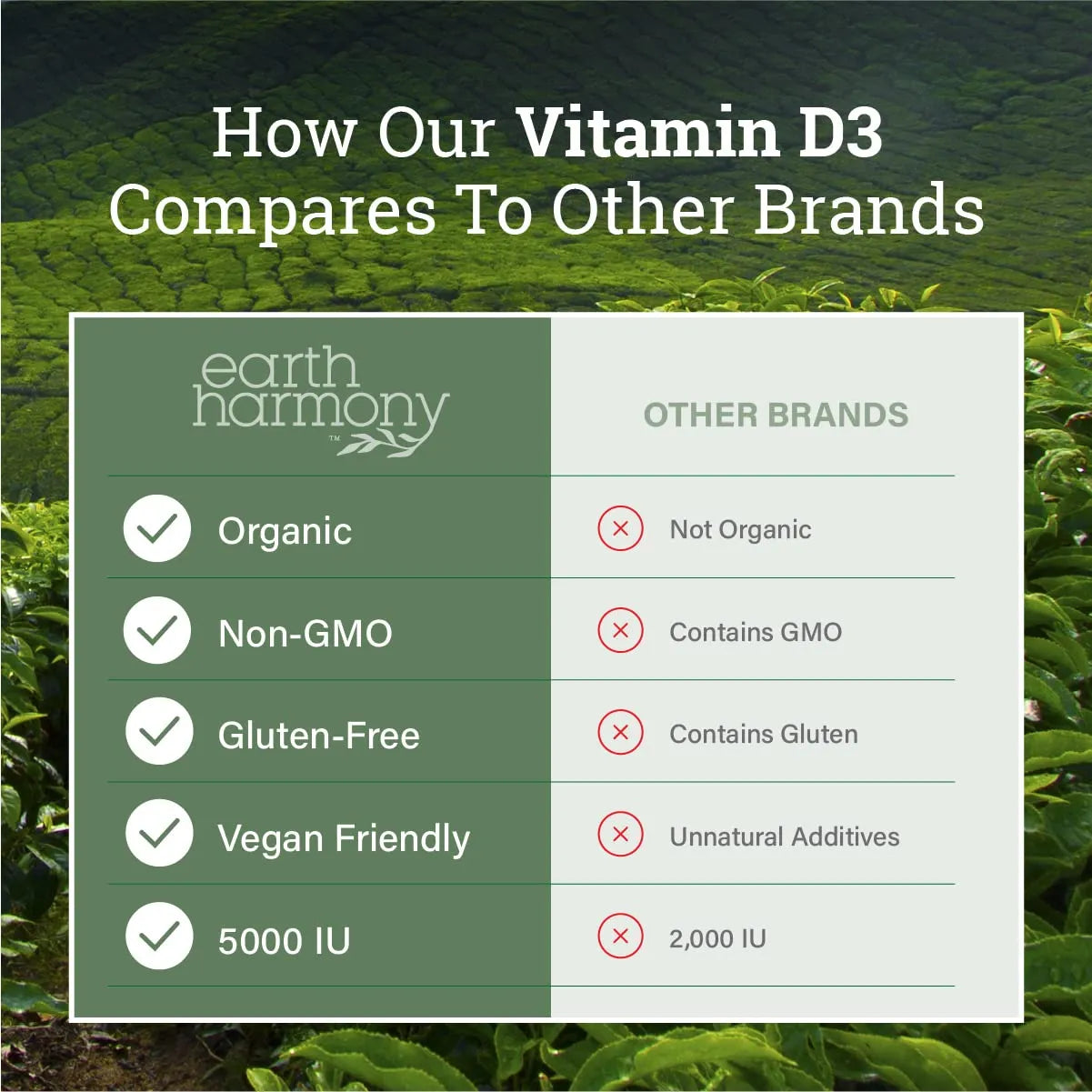 Vitamina D3 5000 Ui Suplemento Vegano Salud Inmune Huesos Fuertes 120 Capsulas