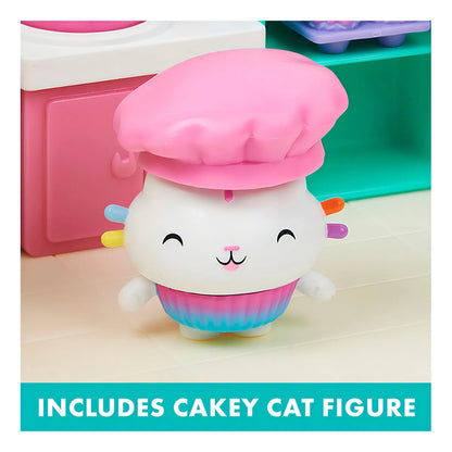 Gabby's Dollhouse Bakey Bakey Cakey Kitchen Juego De Cocina Mágica Con Cakey Cat Y Accesorios Sorpresa