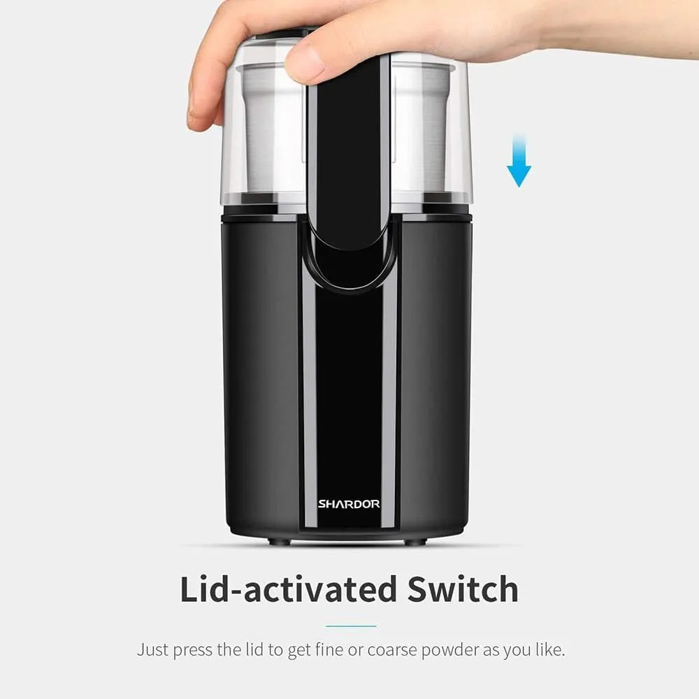 Molinillo Eléctrico Shardor Para Café Y Especias Con 2 Cuencos Acero Inoxidable