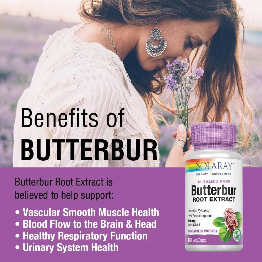 Extracto De Raiz De Buquitita Mantequilla 50 Mg Apoyo Muscular Y Respiratorio 60 Unidades