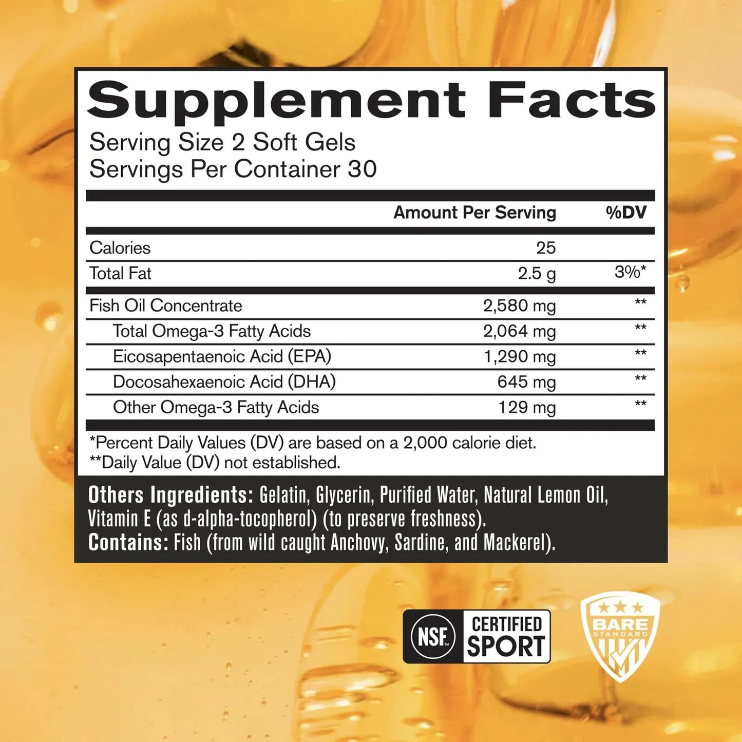Aceite De Pescado Omega 1290 Mg Cápsulas Suplemento Natural BPN Strong