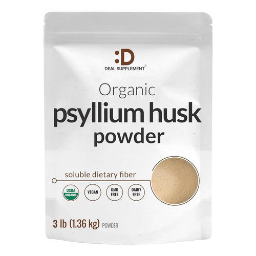 Polvo Organico De Cascara De Psyllium 9000 Mg Fibra Soluble Para Digestión Y Salud Intestinal