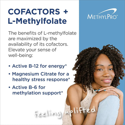 Metilfolato 5 Mg Con Magnesio Vitamina B6 Y B12 Suplemento Para Salud Cerebral Y Energía