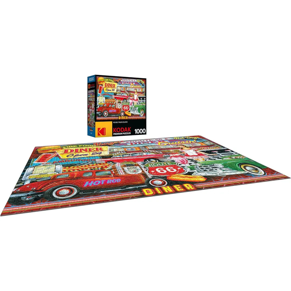 Rompecabezas 1000 Piezas 50s Diner Rose Art Diversión Familiar Y Gimnasia Cerebral