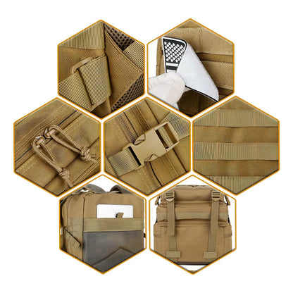 Mochila Táctica Militar QT&QY 45L Resistente Aventura Senderismo