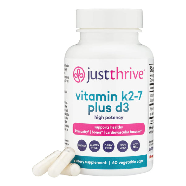 Vitamina K2 7 Plus D3 Suplemento Salud Inmunologica Cardiaca Y Osea 60 Capsulas