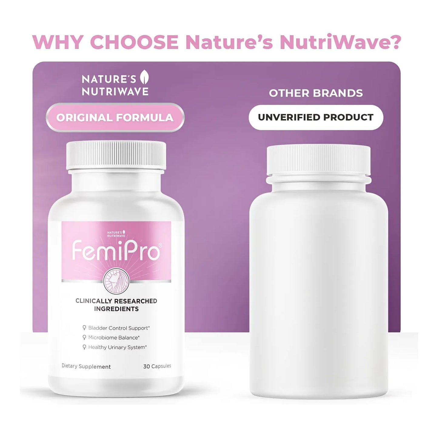 Femipro Suplemento Control Vejiga Hierbas Naturales Probióticos Salud Urinaria