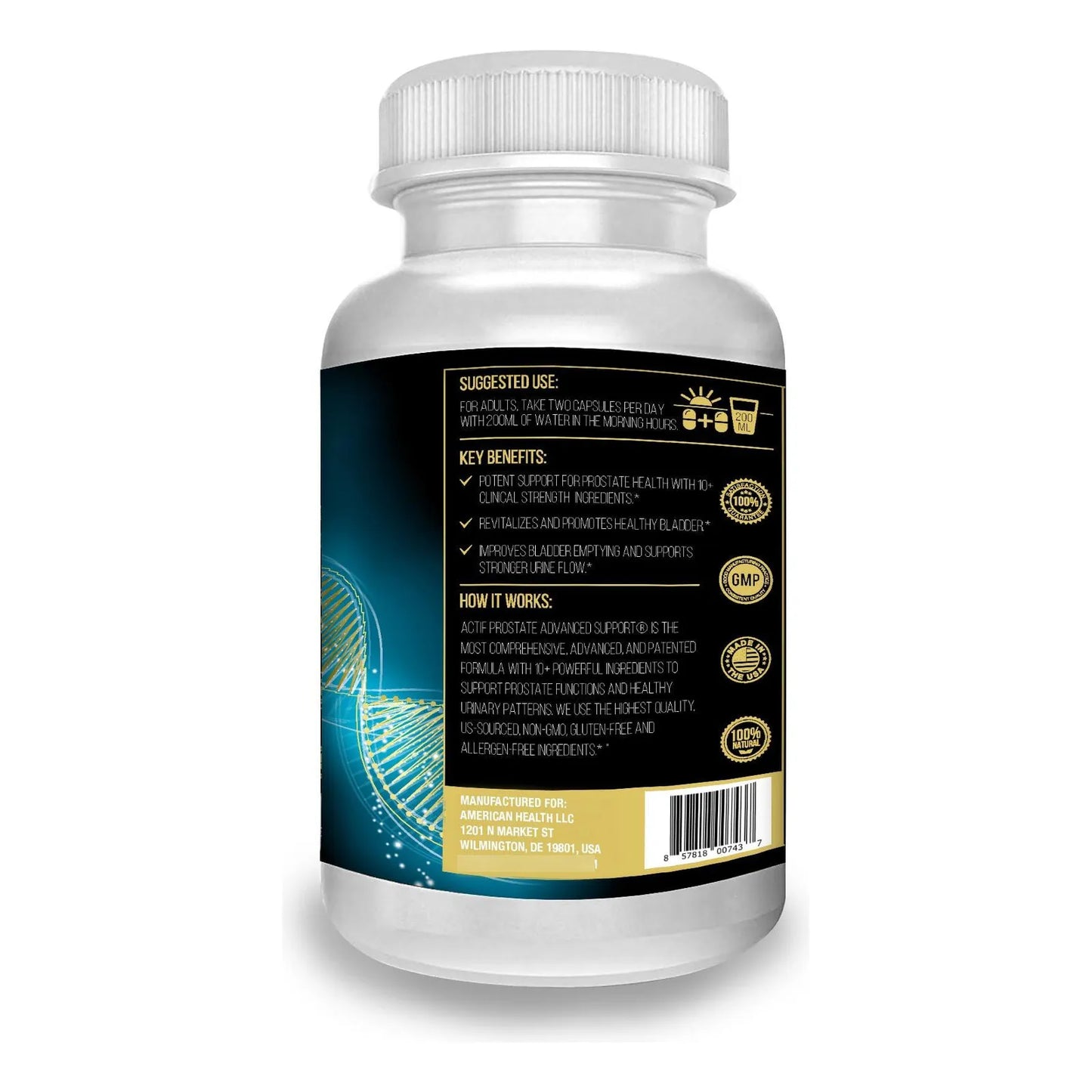 Soporte Avanzado De Prostata 20 Factores 60 Capsulas Formula Premium Usa