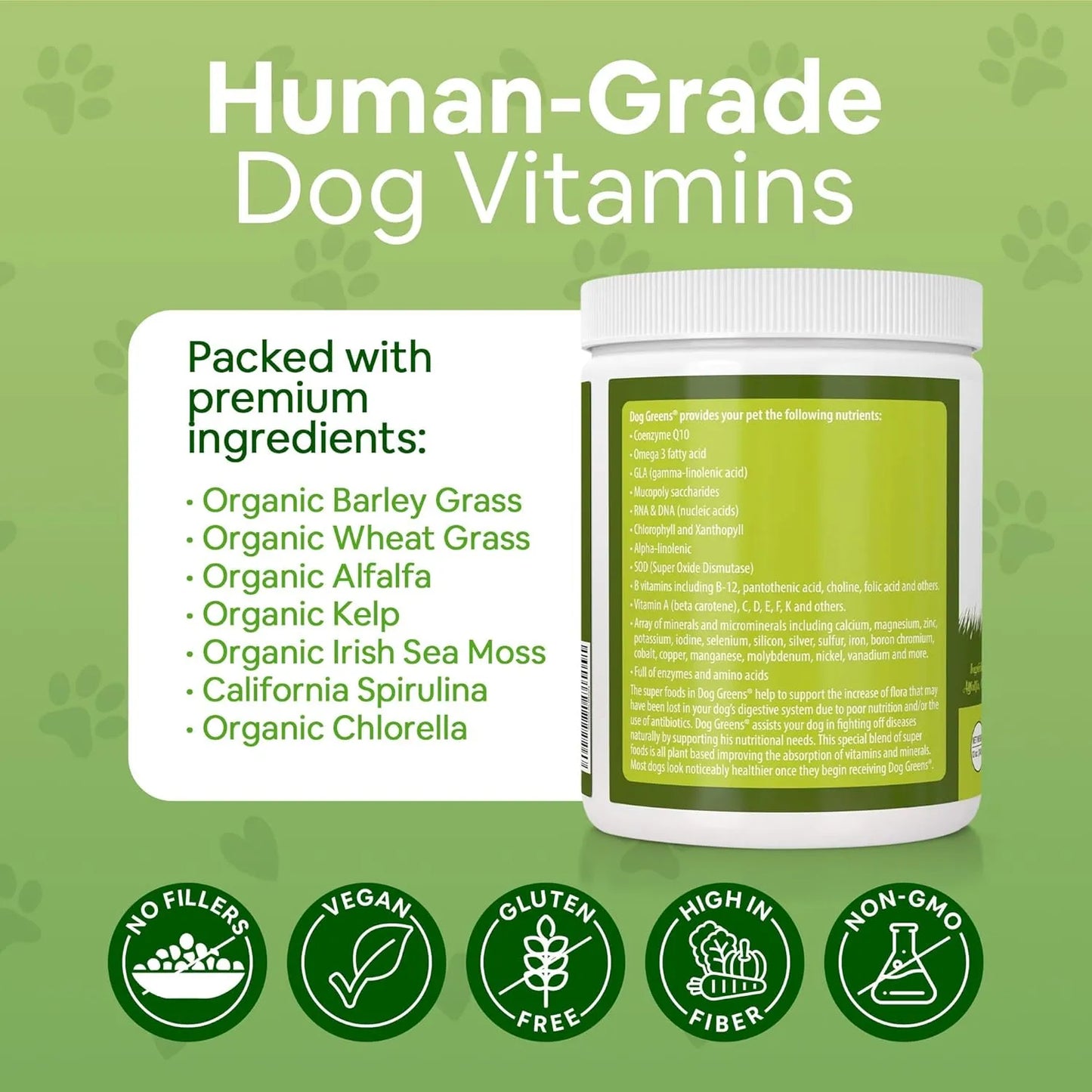 Multivitamínico En Polvo Superfood Para Perros Con Algas Org