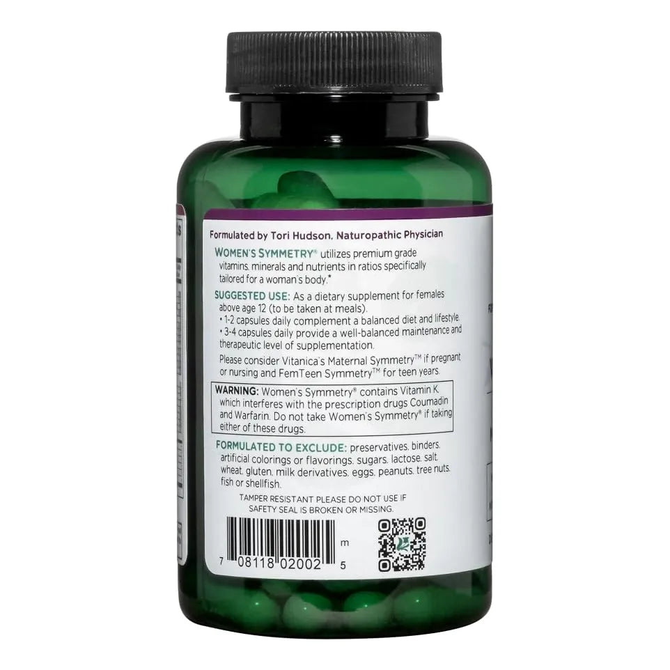 Multivitaminas Y Minerales Alta Potencia Symmetry Mujer 90 Cápsulas Vegetarianas