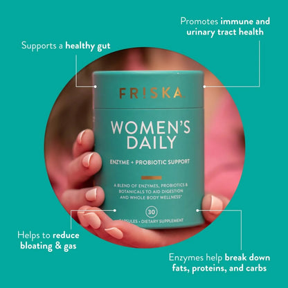 Enzimas Digestivas Y Probióticos Para Mujer Apoyo Digestivo Friska