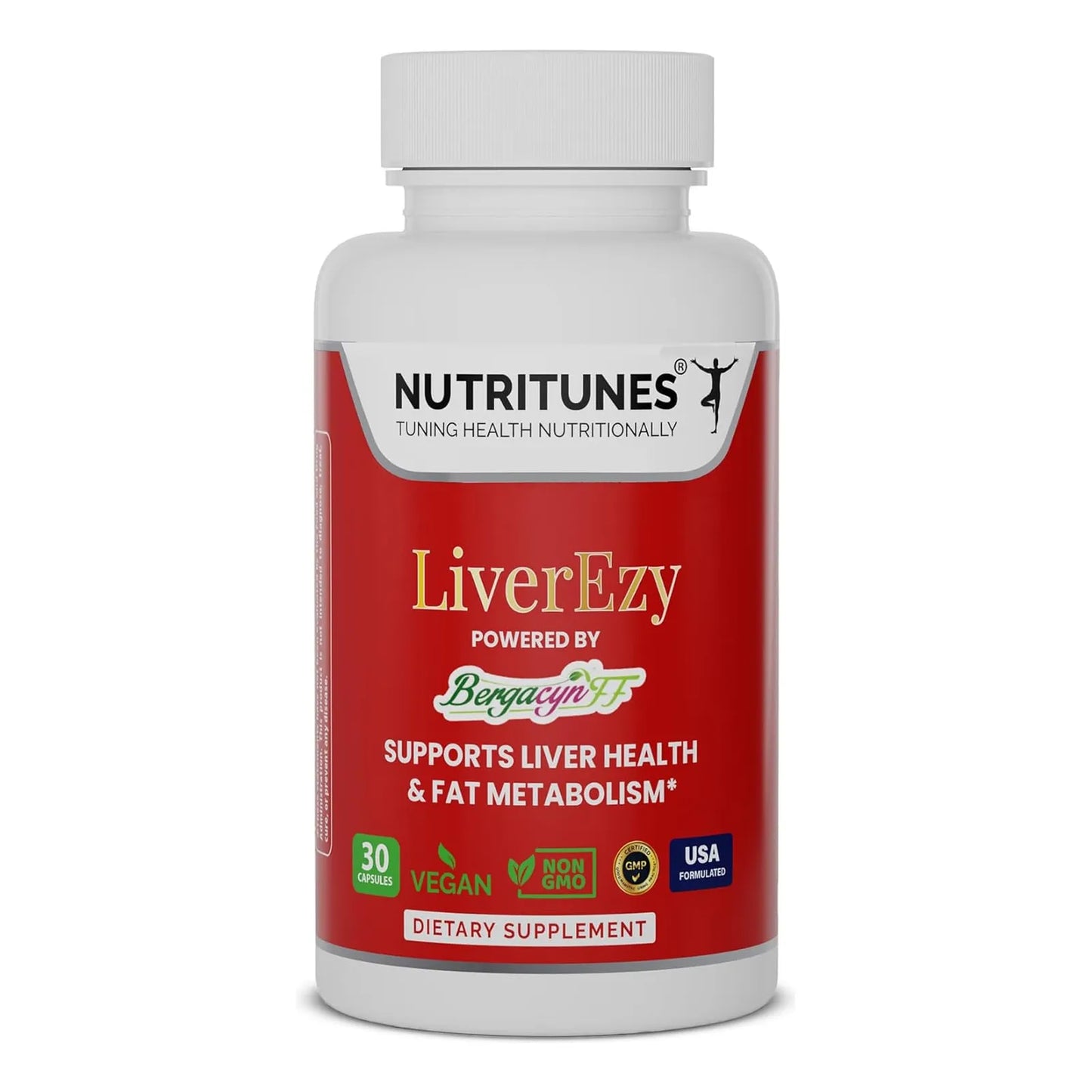 Bergacyn FF Suplemento Hepático Vegano 30 Cápsulas Metabolismo Grasas