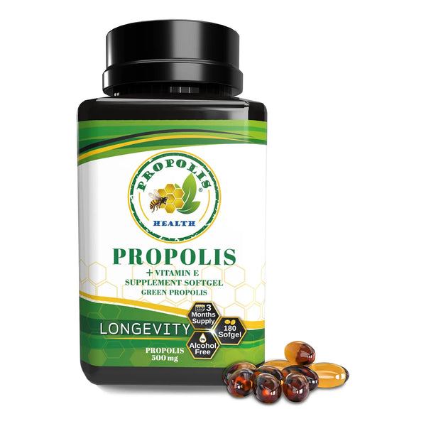 Capsulas De Propolos 1000 Mg Con Vitamina E Refuerzo Inmune Natural 180 Capsulas