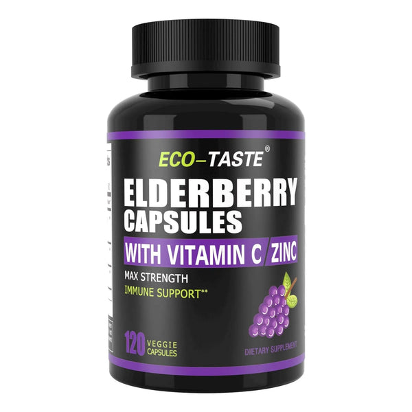 Capsulas De Sauco Con Zinc Y Vitamina C 120 Unidades Apoyo Inmunologico