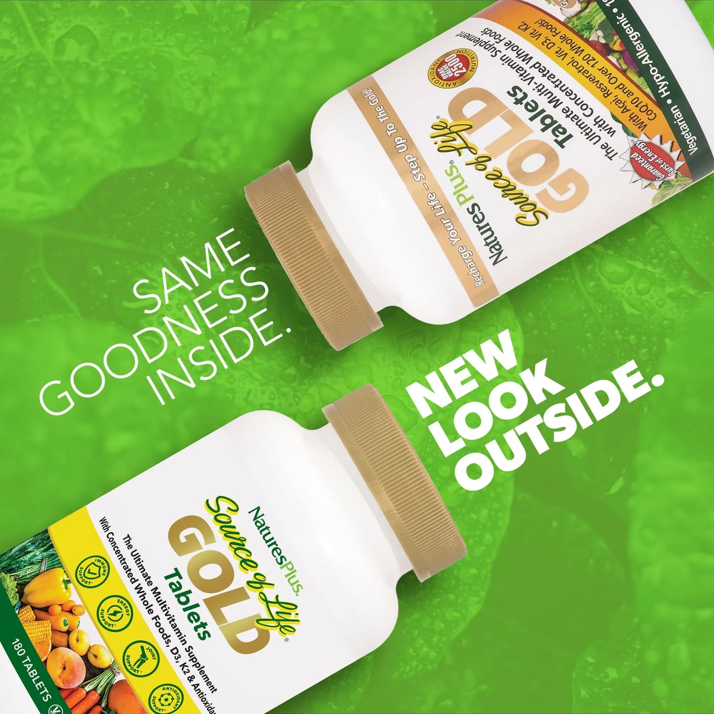 Natures Plus Source Of Life Gold Multivitaminico 180 Tabletas Con Vitaminas D3 Y B12 Para Energia E Inmunidad