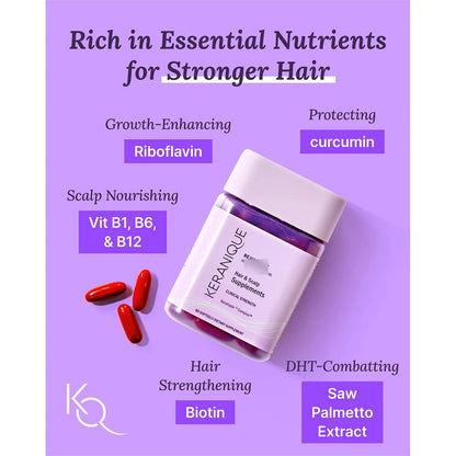 KeraViatin Suplemento Cabello Fuerza Clinica Biotina 120 Capsulas