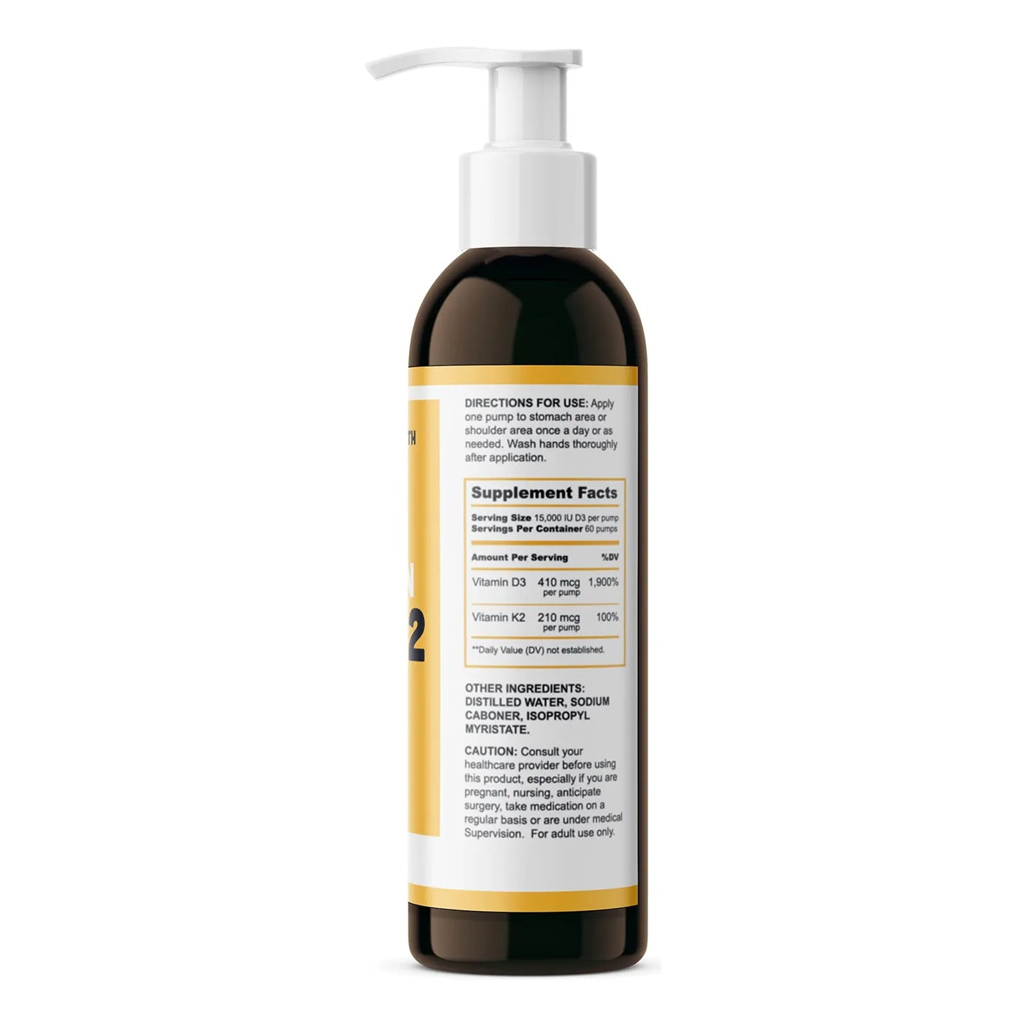 Vitamina D3 K2 Gel Topico Maxima Potencia 15000 Ui Por Bomba Salud Huesos E Inmunidad