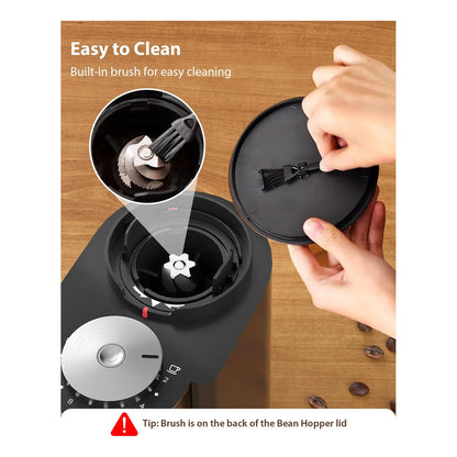 Molinillo De Café Cónico Ajustable 25 Niveles Temporizador 2 A 12 Tazas