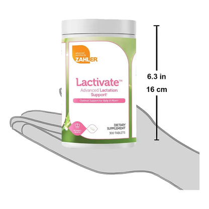 Zahler Lactivate Suplemento Avanzado De Apoyo A La Lactancia 300 Tabletas Kosher
