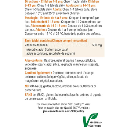 Vitaminas C Masticables 500 Mg 330 Unidades Sabor Naranja Picante