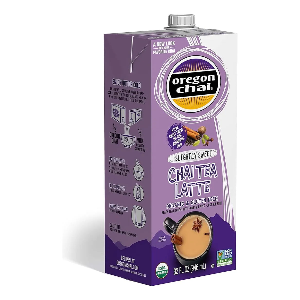 Té Chai Concentrado Líquido Dulce 946 Ml Pack X6 Oregon Chai Negro Especiado