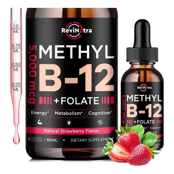 Gotas Líquidas Vitamina B12 5000 Mcg Metilcobalamina Sublingual Energía Y Salud
