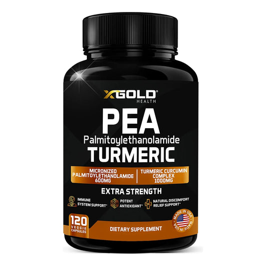 Palmitoiletanolamida 600 Mg Y Complejo De Curcumina Cúrcuma Suplemento Natural