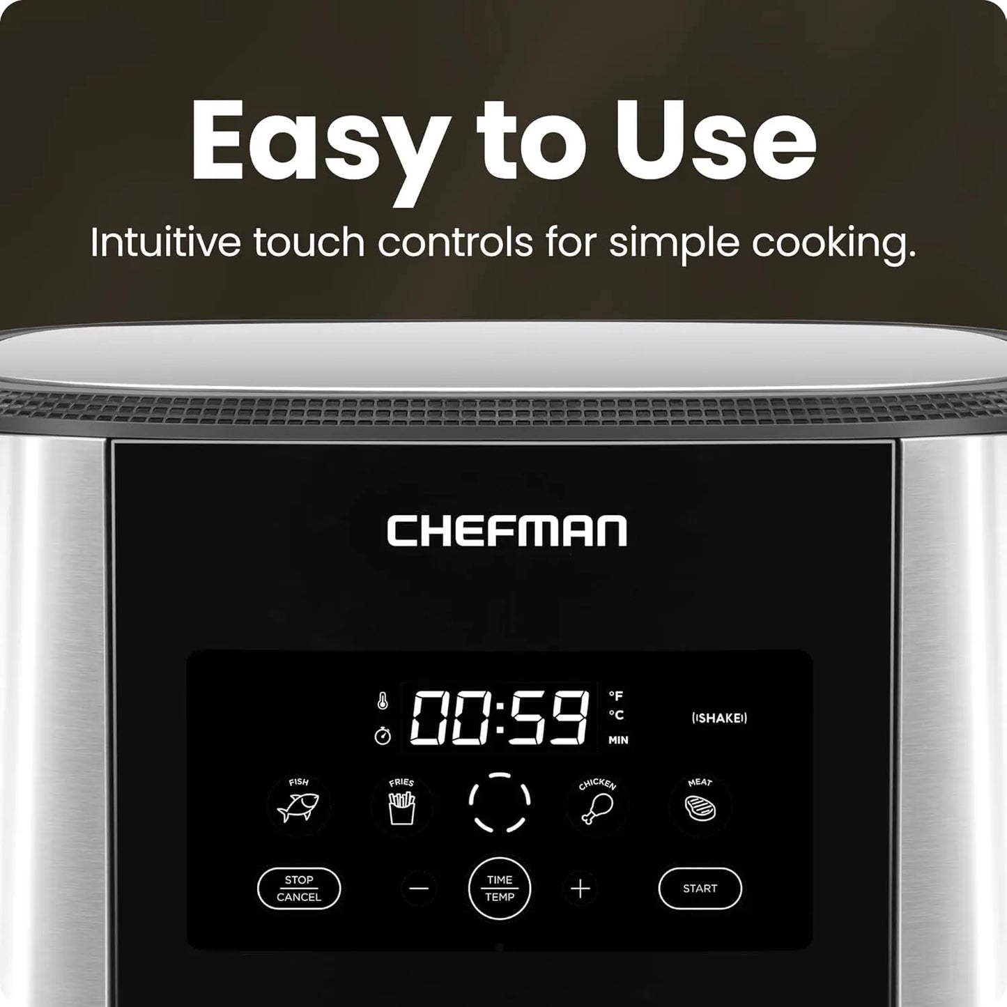 Freidora De Aire Chefman 3 8 Litros Digital 4 6 Personas Menos Aceite