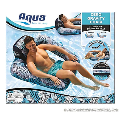 Sillón De Piscina Aqua Zero Gravity Ajustable Flotador Premium 250 Lb