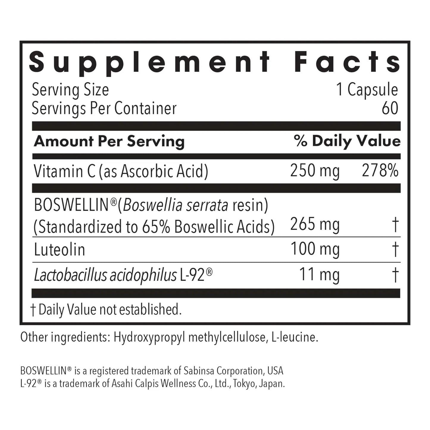 Cápsulas Lactobacillus Acidophilus L92 Con Incienso Indio Y Ácido Boswélico 60 Unidades