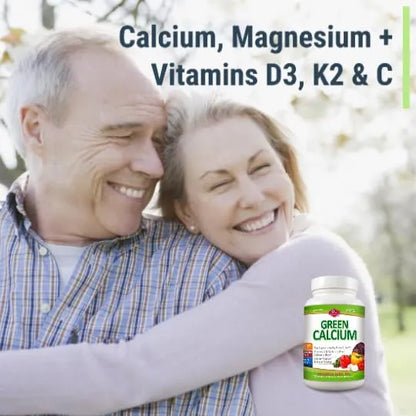 Calcio Magnesio Vitamina C K2 D3 100 Tabletas Huesos Dientes Fuertes