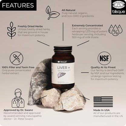 Blisque Suplemento Hepatico Natural Desintoxica Y Repara El Higado 90 Capsulas