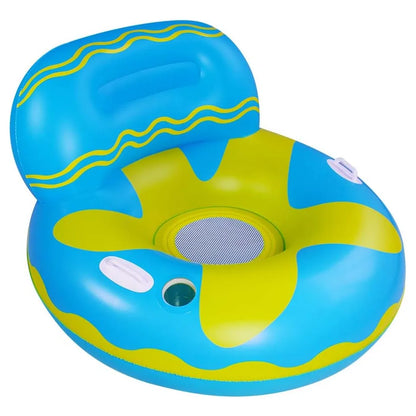 Flotador Tumbona Piscina Adultos Hamaca Flotante Malla Resistente Soporte Bebidas