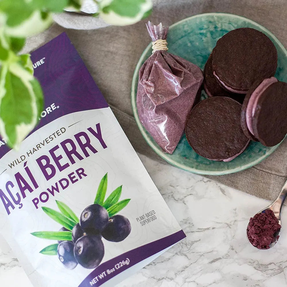 Polvo De Bayas De Acai Brasileñas Cosechadas Silvestres 8 Onzas Sin Omg Sin Gluten