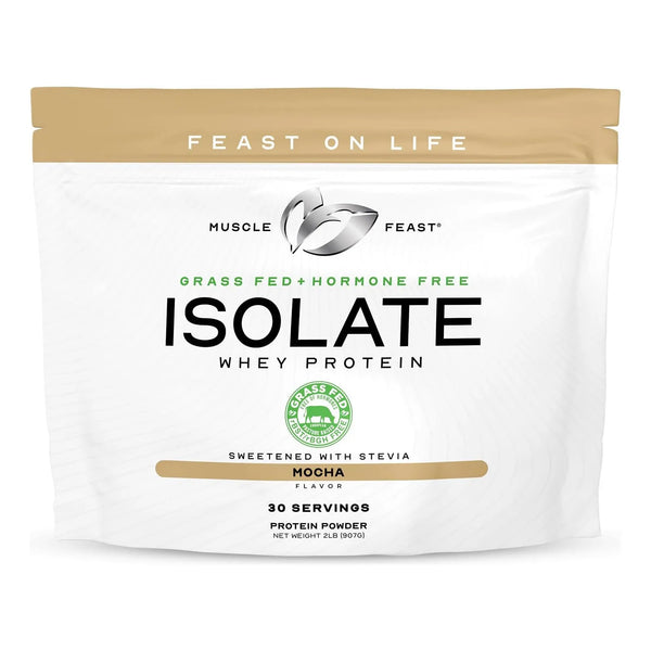 Proteina Aislada De Suero Alimentado Con Pasto Natural Sabor Moca 2 Libras