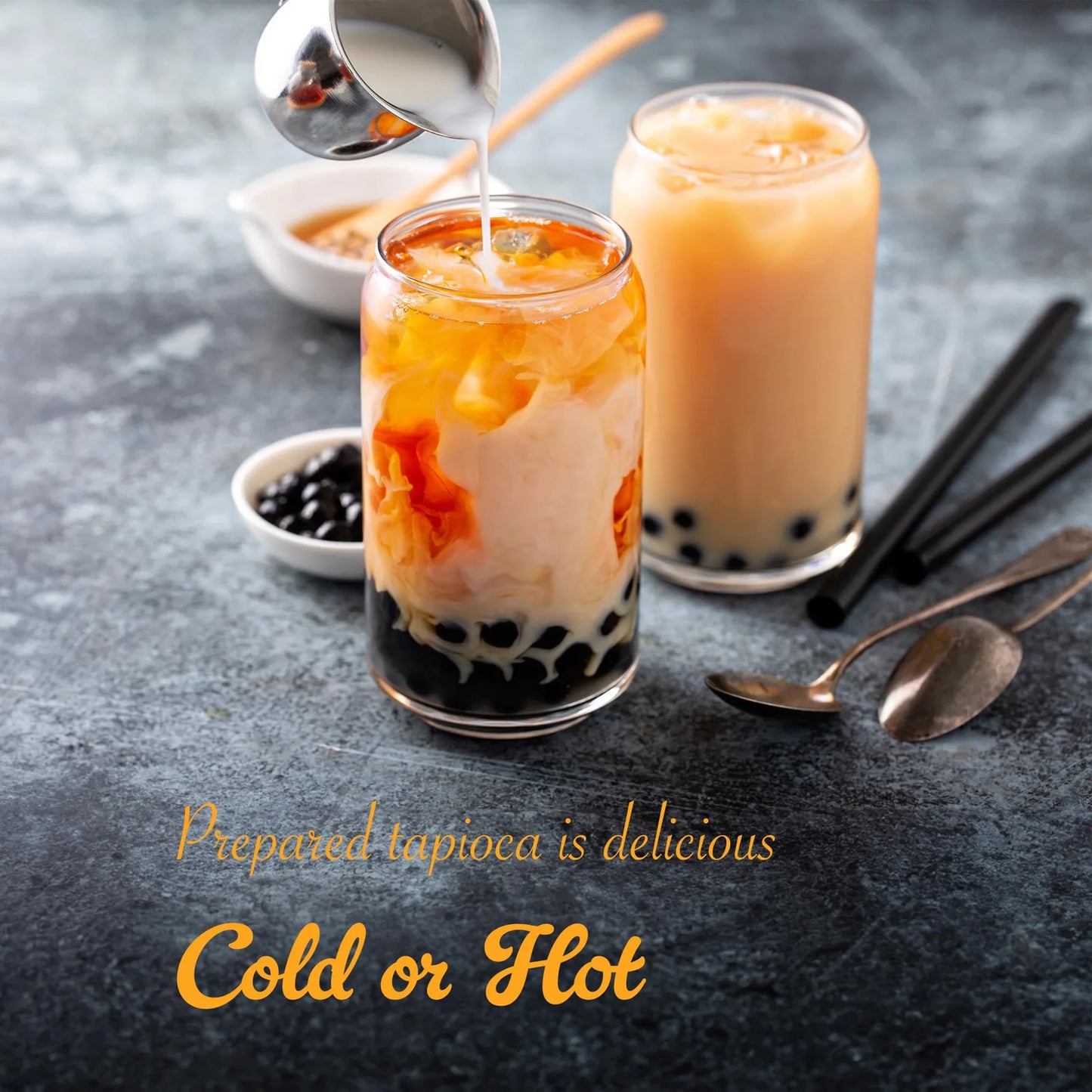 Perlas De Tapioca Boba Sabor Azúcar Negro Cocción Rápida 3 Paquetes