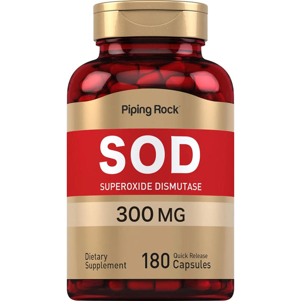 Antioxidante Superoxido Dismutasa SOD 300 Mg 180 Capsulas Suplemento Sin Gluten