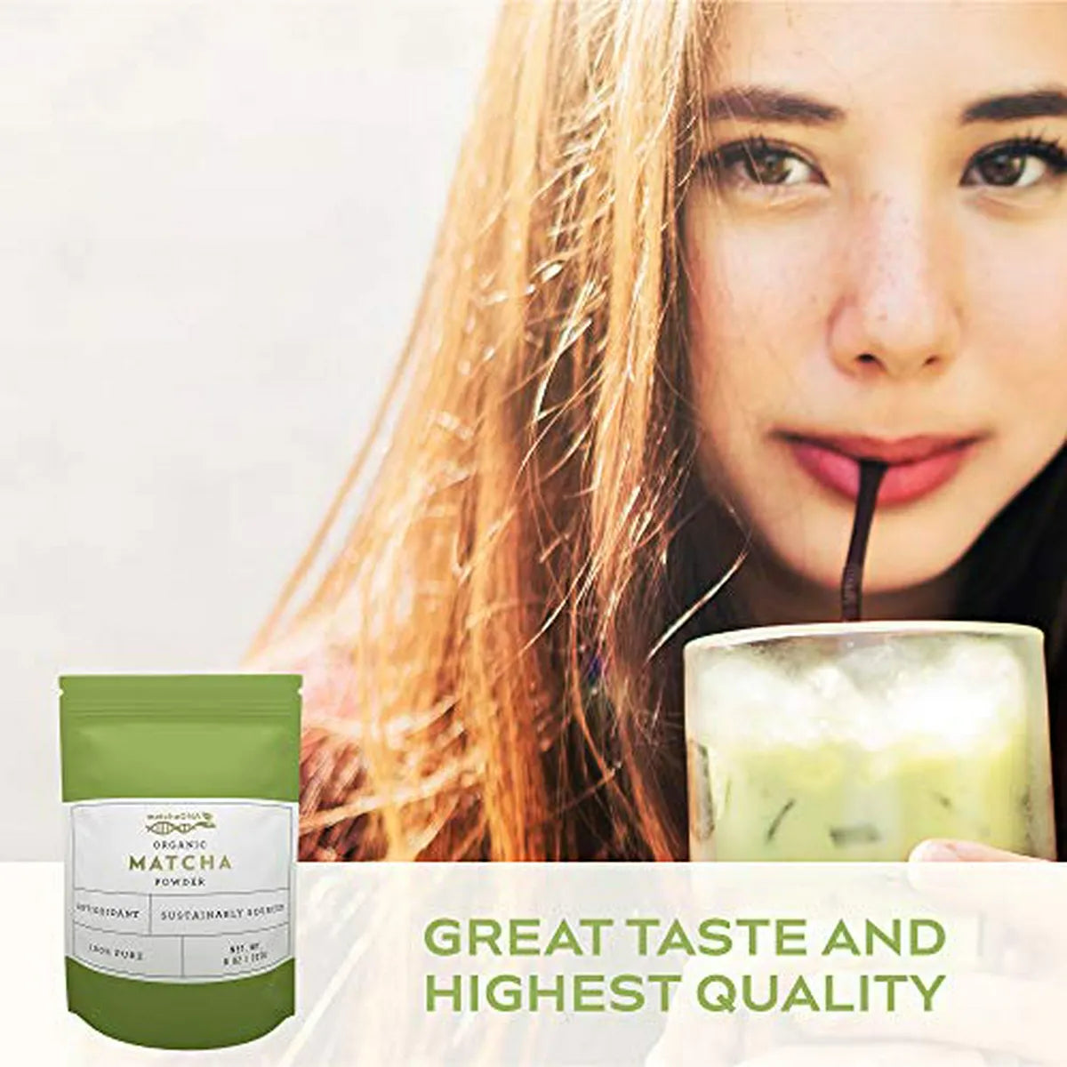 Té Verde En Polvo Orgánico Alto En Antioxidantes 227 Gramos Energía Natural