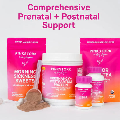 Proteína De Chocolate En Polvo Para Embarazo Y Lactancia Pink Stork Con Colágeno Y Suero De Leche