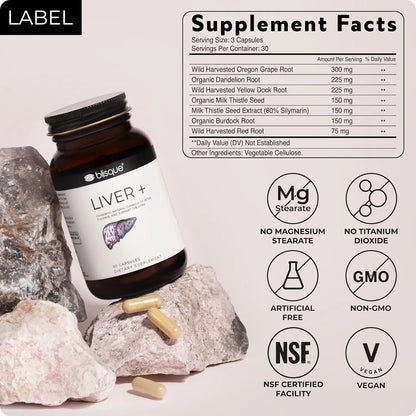 Blisque Suplemento Hepatico Natural Desintoxica Y Repara El Higado 90 Capsulas